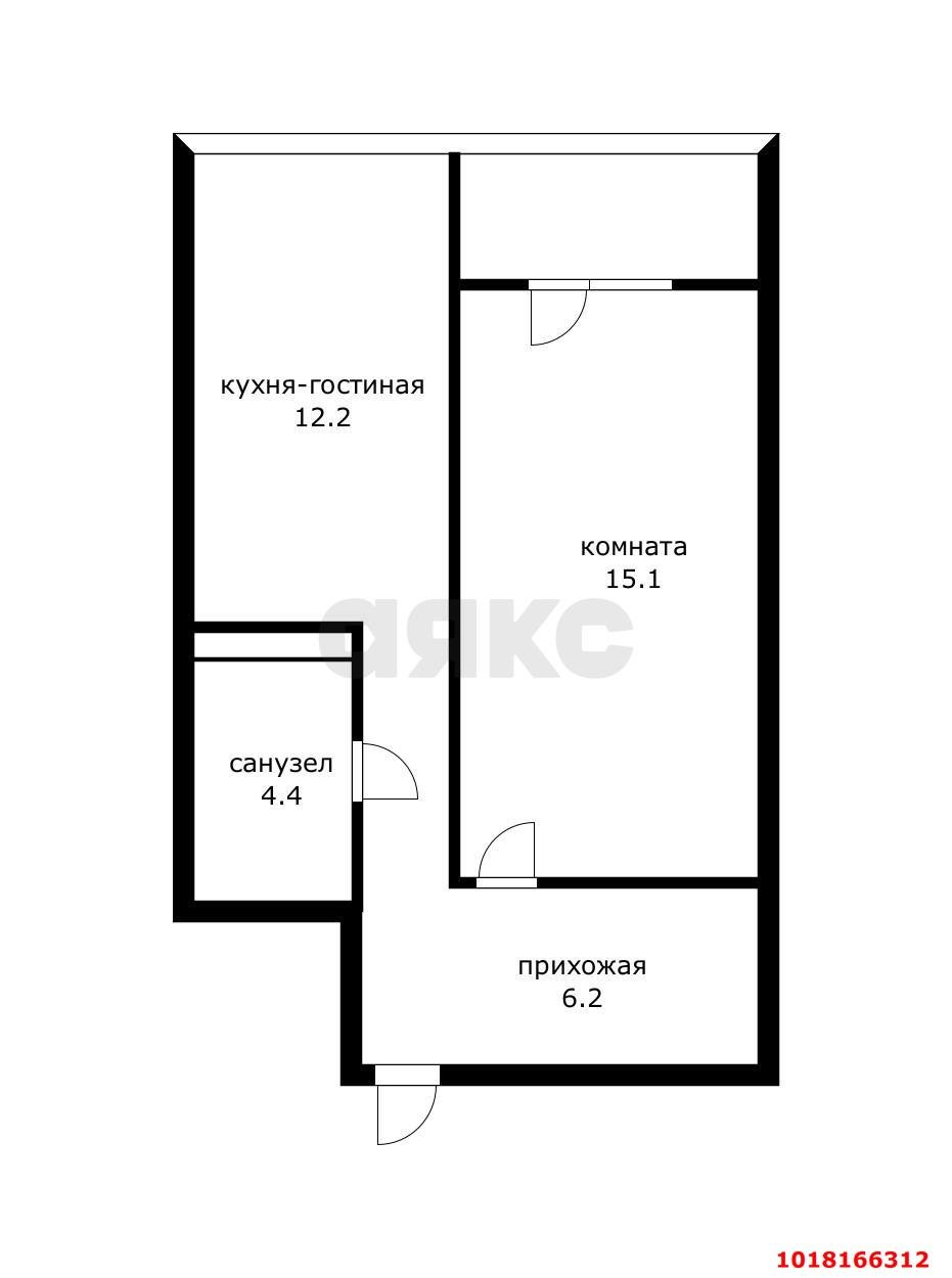 Фото №15: 1-комнатная квартира 41&nbsp;м², 12/16&nbsp;эт. - Краснодар, Прикубанский внутригородской округ, Фестивальный, мкр. ЖК Цветы, ул. Круговая, 4Вк7