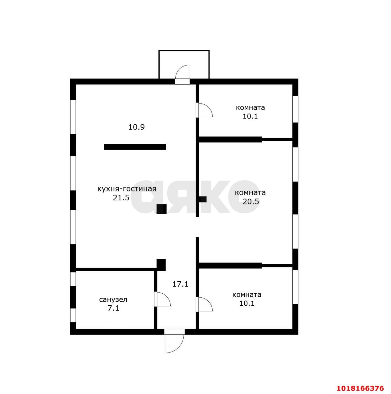 Фото №13: 4-комнатная квартира 96&nbsp;м², 3/3&nbsp;эт. - Краснодар, Центральный внутригородской округ, Покровка, мкр. Центральный, ул. Щорса, 7