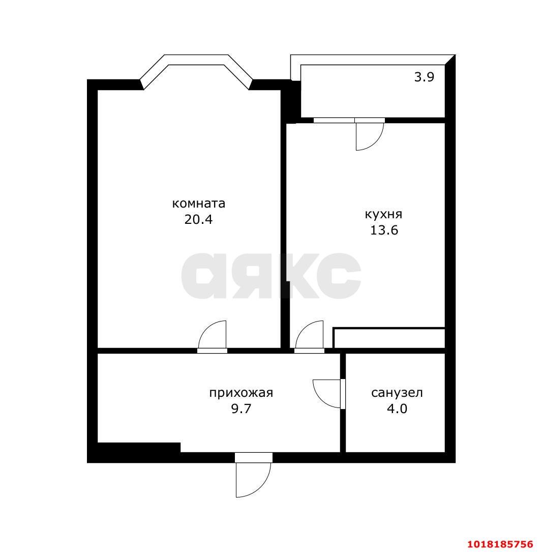 Фото №12: 1-комнатная квартира 51&nbsp;м², 3/7&nbsp;эт. - Краснодар, Западный внутригородской округ, мкр. Кожзавод, ул. Минская, 122/13