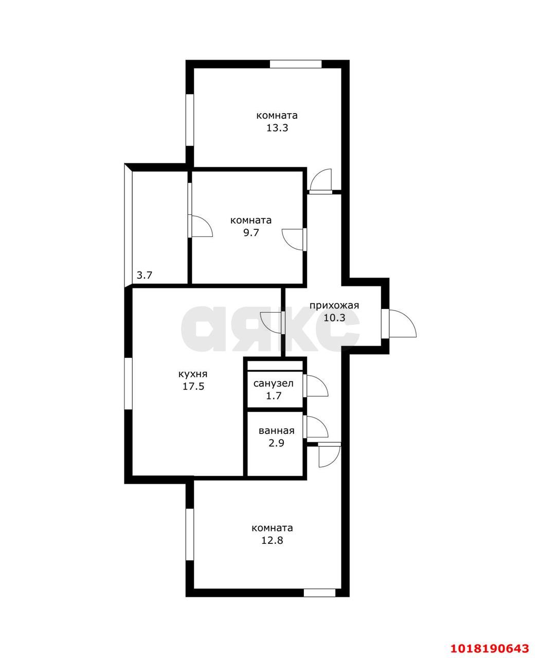 Фото №23: 3-комнатная квартира 72&nbsp;м², 8/9&nbsp;эт. - Краснодар, Прикубанский внутригородской округ, мкр. жилой комплекс Новые Сезоны, ул. Скандинавская, 1