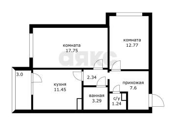 Фото №1: 2-комнатная квартира 56 м², 14/16 эт. - Краснодар, ж/м Пашковский, ул. Фадеева, 429/1