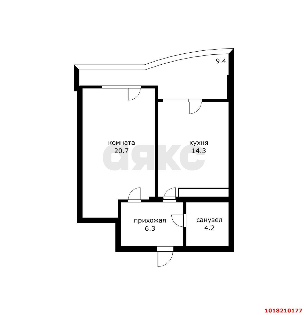 Фото №9: 1-комнатная квартира 54&nbsp;м², 11/16&nbsp;эт. - Краснодар, Западный внутригородской округ, мкр. Фестивальный, ул. Морская, 45