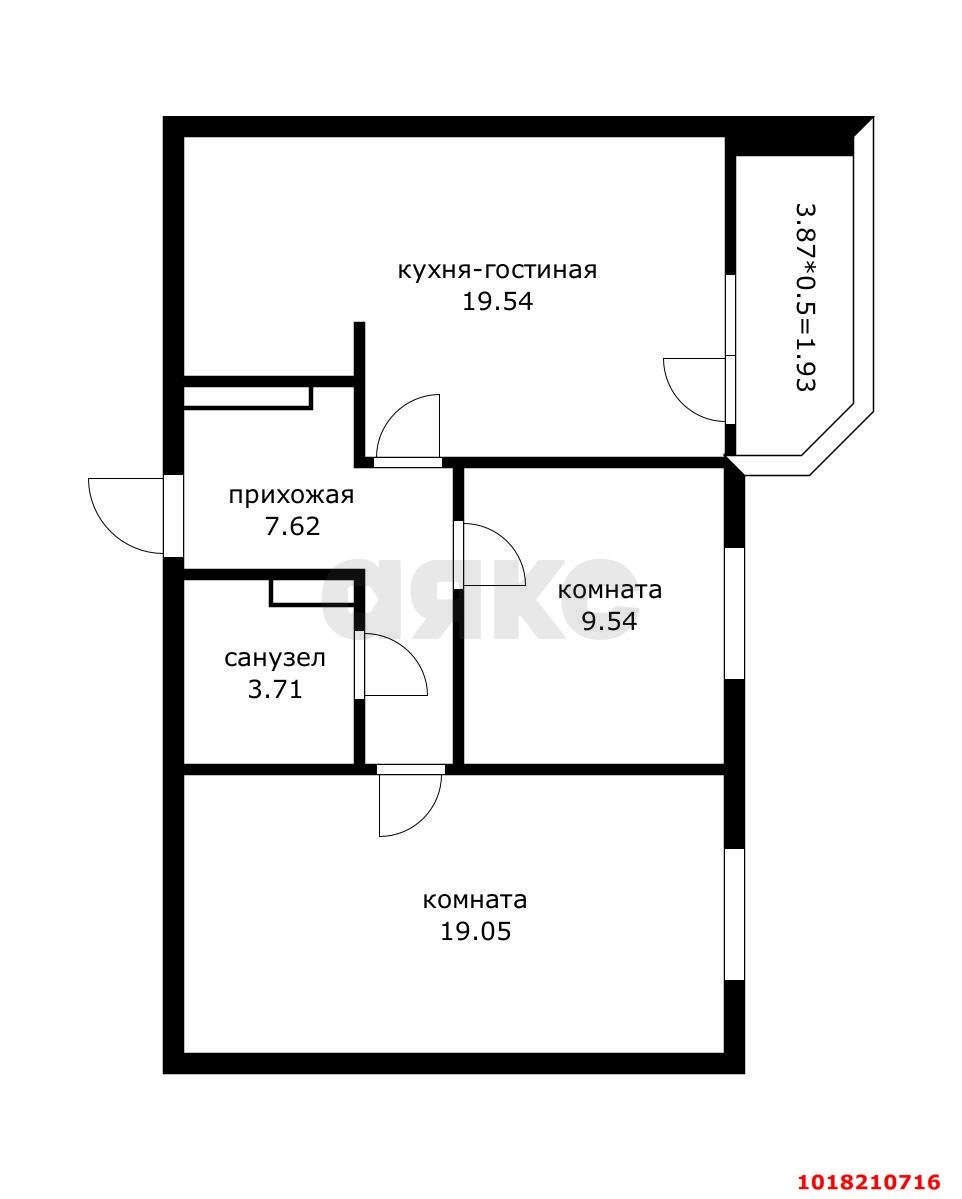 Фото №16: 2-комнатная квартира 61&nbsp;м², 22/24&nbsp;эт. - Краснодар, Карасунский внутригородской округ, Камвольно-суконный Комбинат, мкр. ЖК Урал, ул. Уральская, 87/7