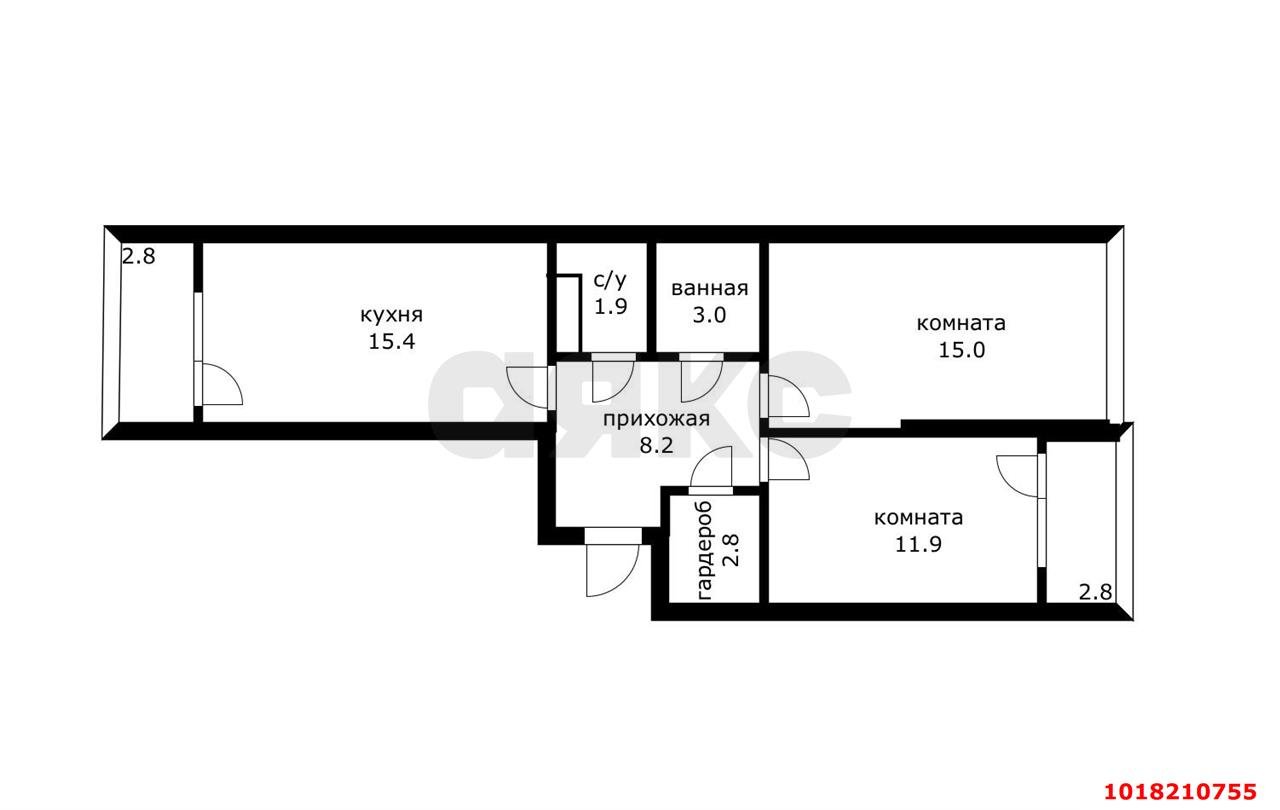 Фото №10: 2-комнатная квартира 64&nbsp;м², 16/16&nbsp;эт. - Краснодар, Прикубанский внутригородской округ, мкр. жилой комплекс Самолёт-4, ул. Ивана Беличенко, 89