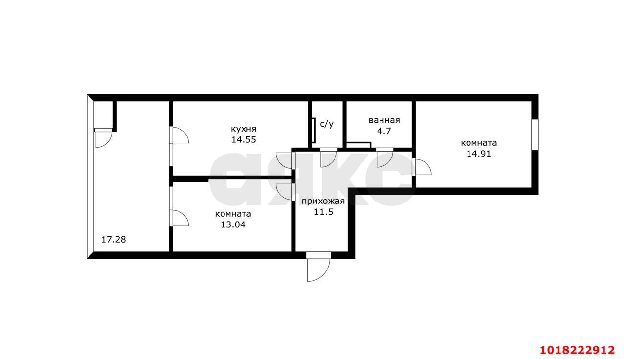 Фото №15: 2-комнатная квартира 77&nbsp;м², 17/19&nbsp;эт. - Краснодар, Прикубанский внутригородской округ, мкр. Образцово, ул. Адмирала Макарова, 5