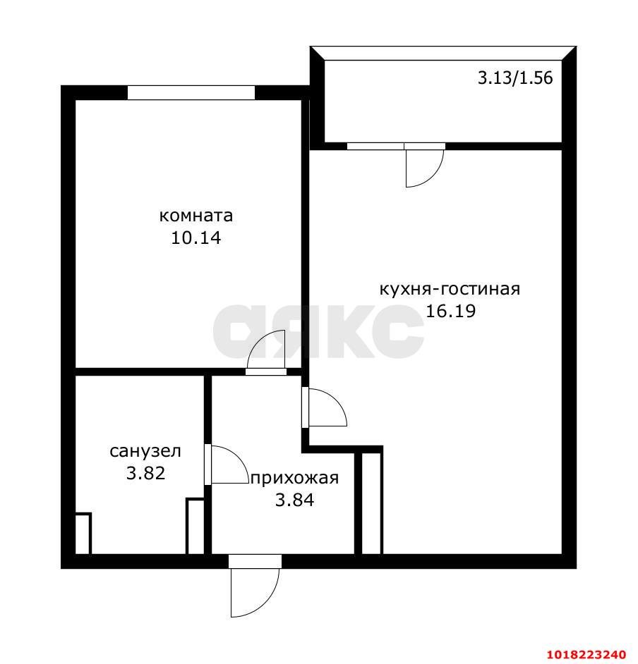 Фото №20: 1-комнатная квартира 35&nbsp;м², 6/23&nbsp;эт. - Краснодар, Карасунский внутригородской округ, Камвольно-суконный Комбинат, мкр. ЖК Урал, ул. Уральская, 87/7