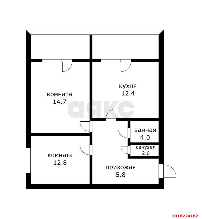 Фото №9: 2-комнатная квартира 64&nbsp;м², 5/16&nbsp;эт. - Краснодар, Западный внутригородской округ, мкр. Центральный, ул. Севастопольская, 6/1