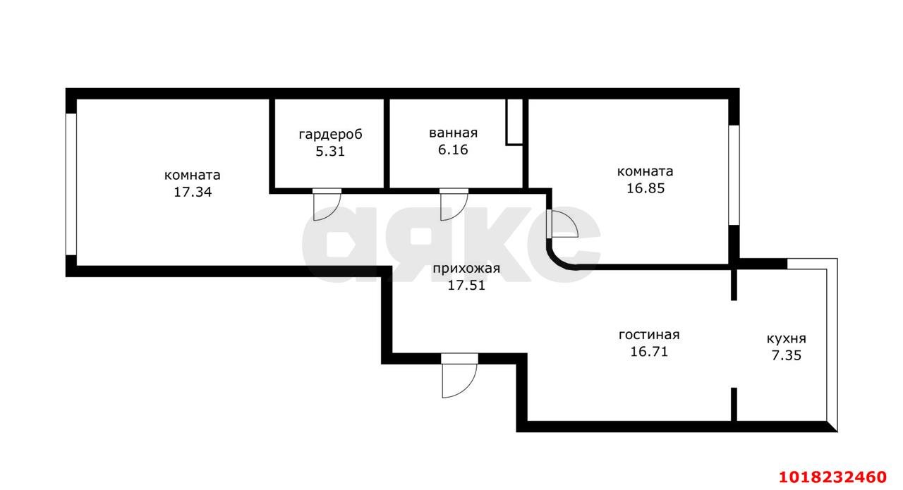 Фото №20: 2-комнатная квартира 87&nbsp;м², 14/24&nbsp;эт. - Краснодар, Западный внутригородской округ, Фестивальный, мкр. ЖК Тургенев, ул. Дальняя, 8к1