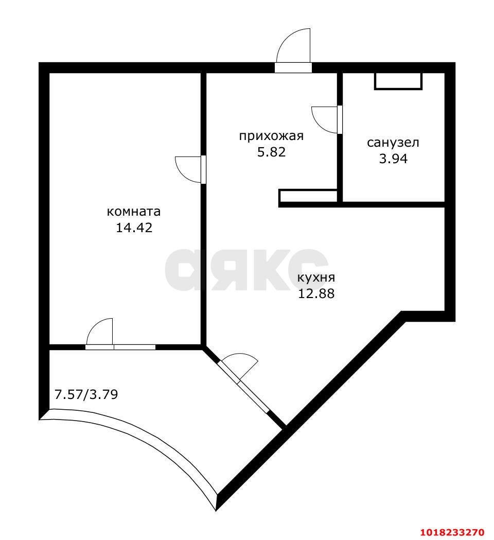 Фото №29: 1-комнатная квартира 44&nbsp;м², 17/22&nbsp;эт. - Краснодар, мкр. Прикубанский внутригородской округ, ул. Конгрессная, 20/1