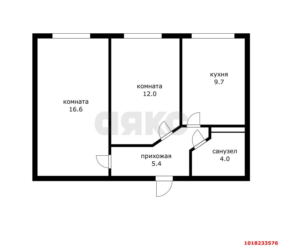 Фото №13: 2-комнатная квартира 47&nbsp;м², 3/9&nbsp;эт. - Яблоновский, ул. Тургеневское Шоссе, 1Гк6