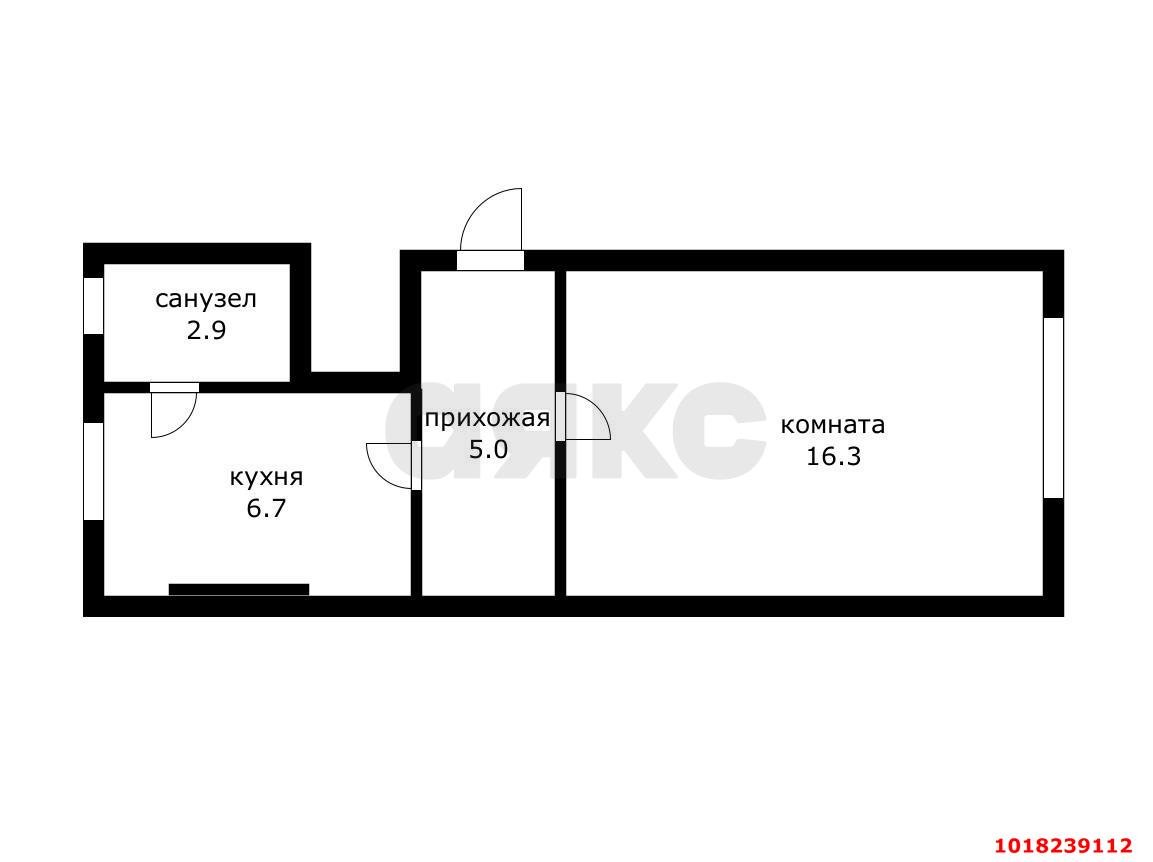 Фото №9: 1-комнатная квартира 30&nbsp;м², 3/3&nbsp;эт. - Краснодар, Центральный внутригородской округ, Покровка, мкр. Центральный, ул. Щорса, 1