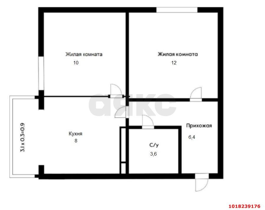 Фото №19: 2-комнатная квартира 40&nbsp;м², 20/24&nbsp;эт. - Краснодар, Прикубанский внутригородской округ, мкр. жилой комплекс Свобода, ул. Домбайская, 55к8