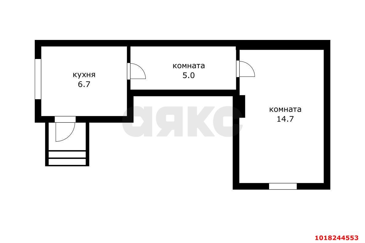 Фото №5: 1-комнатная квартира 26&nbsp;м², 1/1&nbsp;эт. - Краснодар, Центральный внутригородской округ, мкр. Центральный, ул. Братьев Дроздовых, 13