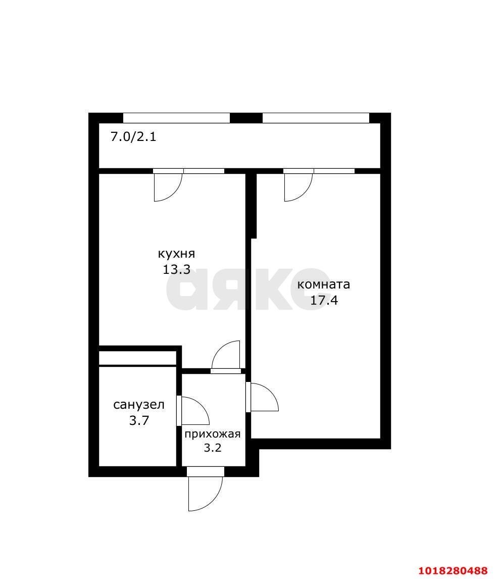 Фото №16: 1-комнатная квартира 45&nbsp;м², 12/12&nbsp;эт. - Краснодар, Прикубанский внутригородской округ, ЖК Небо, мкр. 9-й километр, ул. Ярославская, 115к2