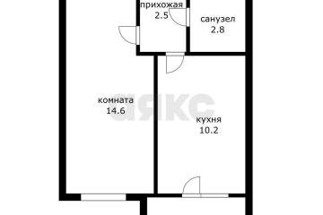Фото №1: 1-комнатная квартира 30&nbsp;м², 5/5&nbsp;эт. - Новая Адыгея, мкр. жилой комплекс Родной Дом, ул. Бжегокайская, 31/8к2