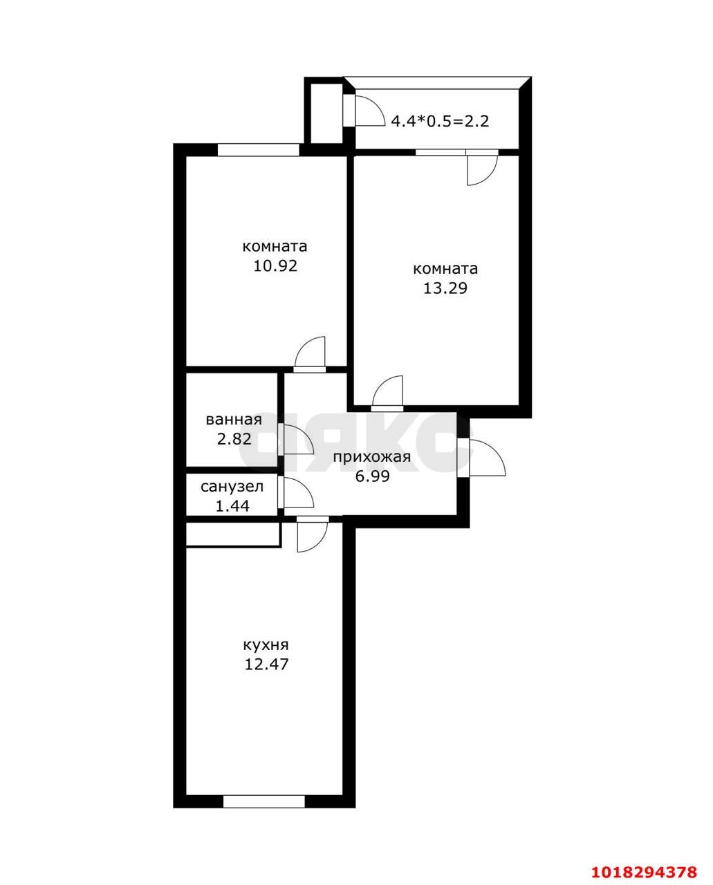Фото №9: 2-комнатная квартира 52&nbsp;м², 2/16&nbsp;эт. - Краснодар, Прикубанский внутригородской округ, мкр. жилой комплекс Мой Город, ул. Западный Обход, 39/1к1