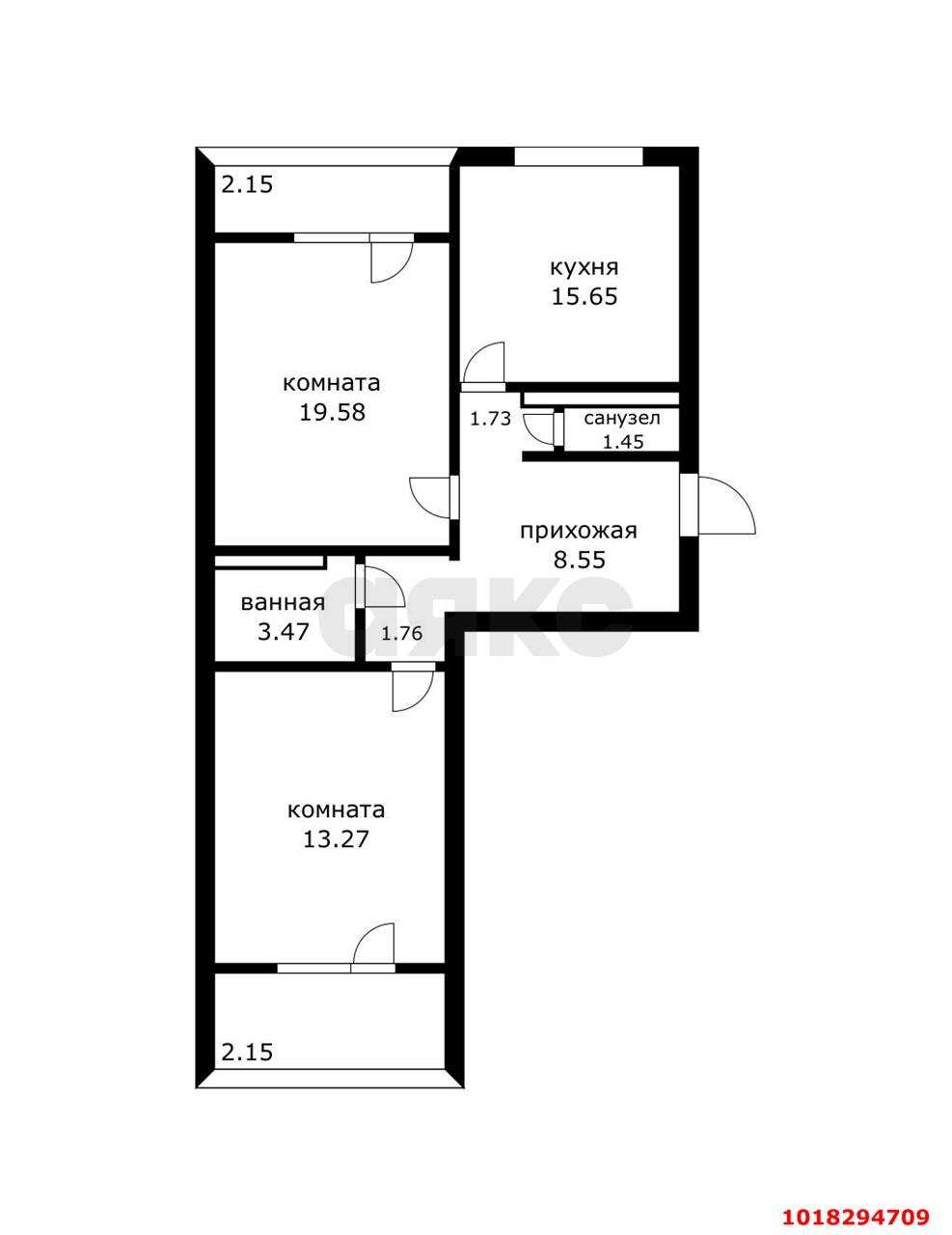 Фото №11: 2-комнатная квартира 65&nbsp;м², 13/16&nbsp;эт. - Краснодар, Карасунский внутригородской округ, мкр. Гидростроителей, ул. Парусная, 20