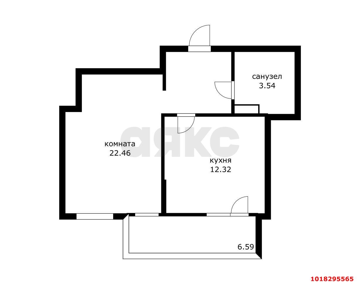 Фото №15: 1-комнатная квартира 40&nbsp;м², 14/18&nbsp;эт. - Краснодар, Карасунский внутригородской округ, Черёмушки, мкр. ЖК Айвазовский, ул. Старокубанская, 123А
