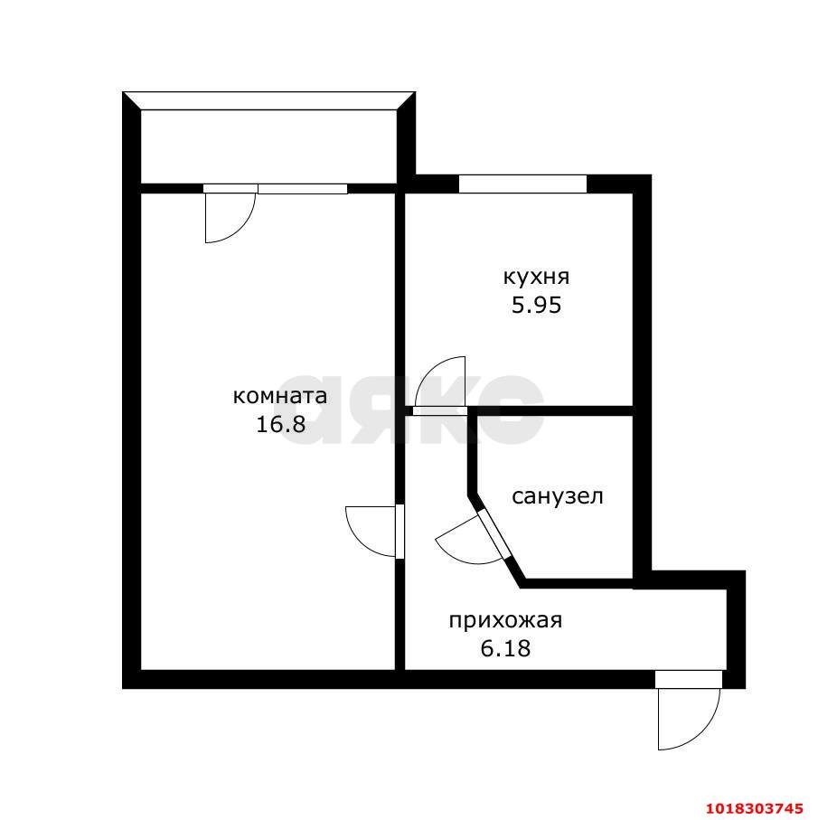 Фото №18: 1-комнатная квартира 35&nbsp;м², 3/5&nbsp;эт. - Краснодар, Центральный внутригородской округ, мкр. Завод Измерительных Приборов, ул. Ростовское шоссе, 10
