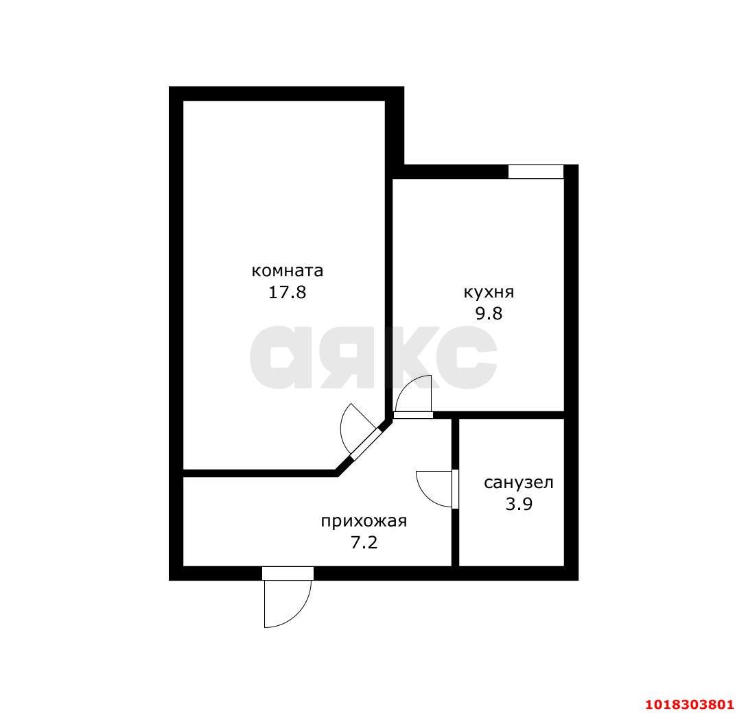 Фото №11: 1-комнатная квартира 38&nbsp;м², 4/4&nbsp;эт. - Знаменский, Карасунский внутригородской округ, мкр. жилой комплекс Первомайский, ул. Первомайская, 36/7