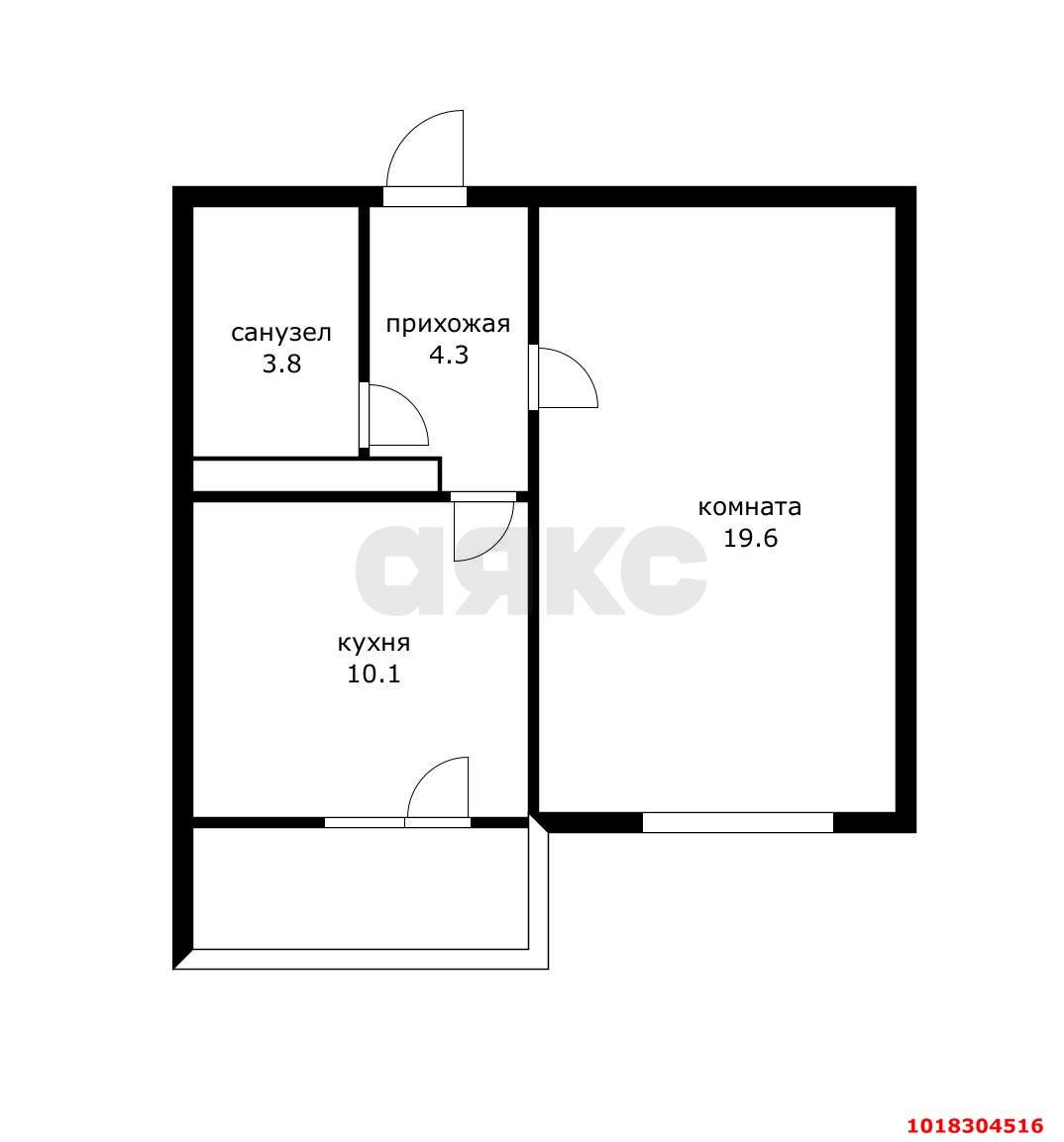 Фото №13: 1-комнатная квартира 41&nbsp;м², 9/13&nbsp;эт. - Краснодар, Прикубанский внутригородской округ, мкр. Восточно-Кругликовский, ул. Героя А.А. Аверкиева, 21