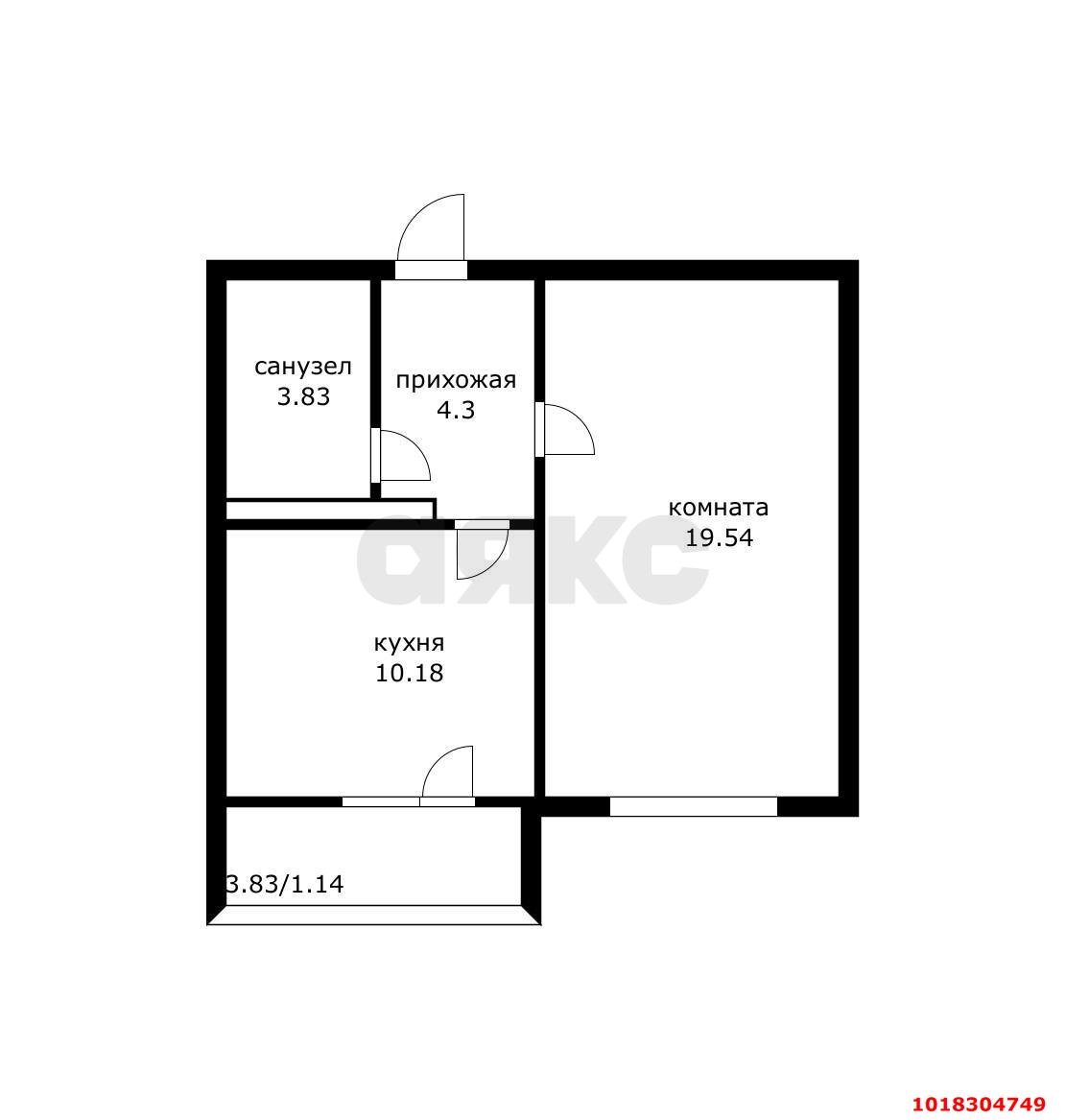 Фото №17: 1-комнатная квартира 43&nbsp;м², 13/16&nbsp;эт. - Краснодар, Карасунский внутригородской округ, мкр. Почтовый, ул. имени Валерия Гассия, 21