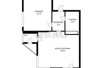 Фото №1: 1-комнатная квартира 37 м², 18/24 эт. - Краснодар, мкр. ЖК Рекорд, ул. Новороссийская, 90/2к1