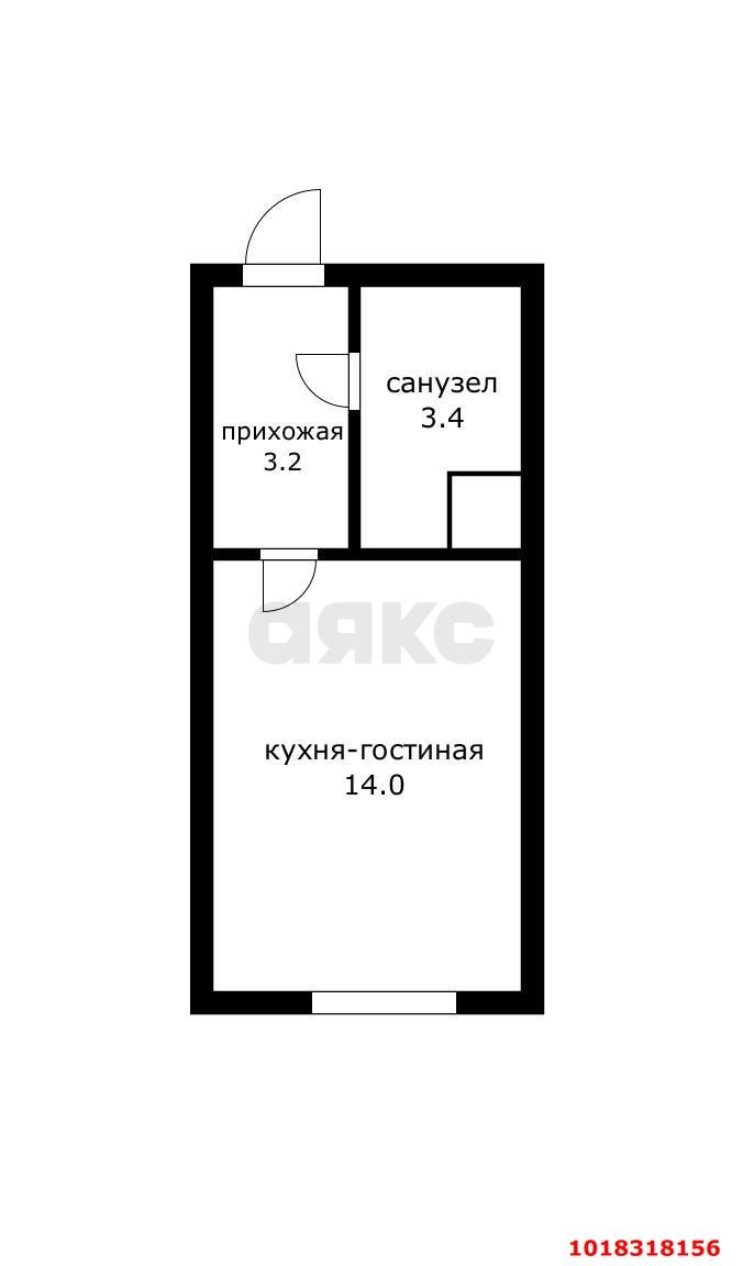 Фото №10: Студия 20&nbsp;м², 1/9&nbsp;эт. - Краснодар, Карасунский внутригородской округ, ж/м Пашковский, ул. Кирова, 199