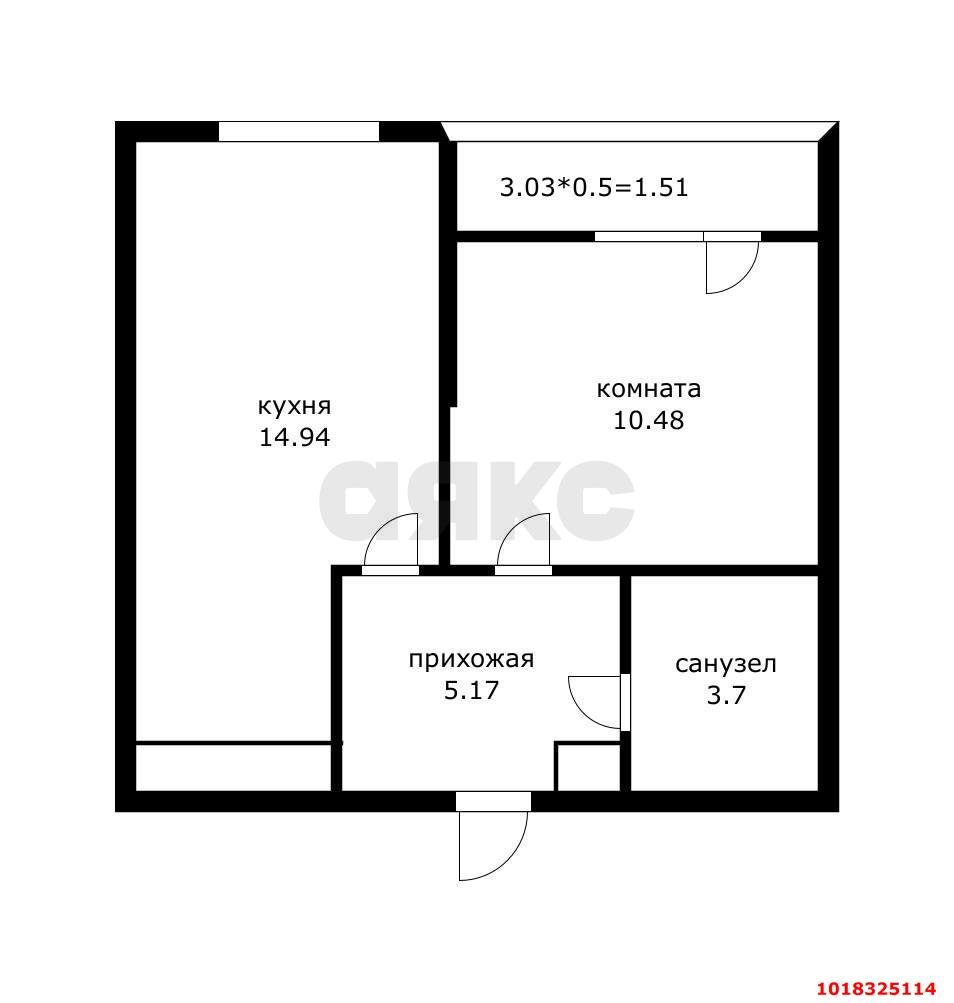Фото №12: 1-комнатная квартира 34&nbsp;м², 18/24&nbsp;эт. - Краснодар, Центральный внутригородской округ, Черёмушки, мкр. ЖК Фонтаны, ул. Воронежская, 47/14