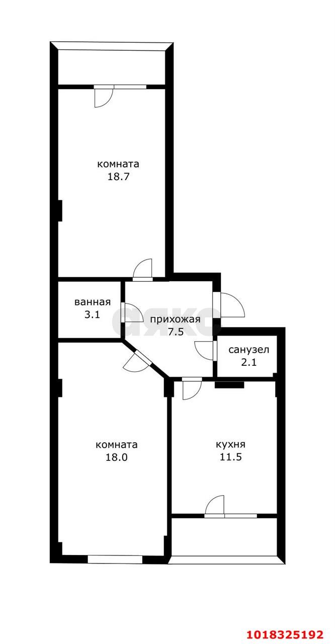 Фото №15: 2-комнатная квартира 64&nbsp;м², 3/4&nbsp;эт. - Елизаветинская, мкр. Прикубанский внутригородской округ, ул. Курганная, 132