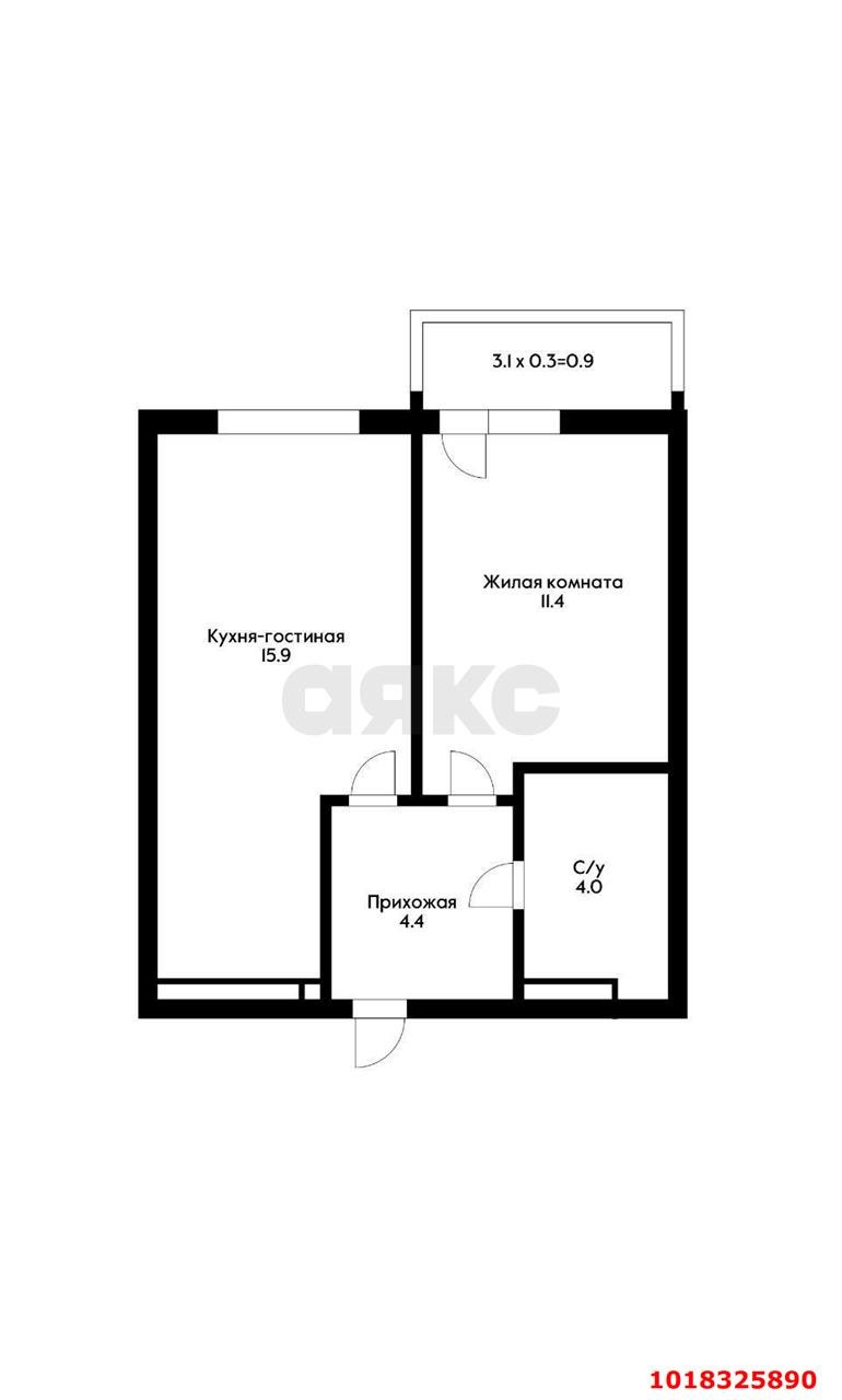 Фото №8: 1-комнатная квартира 40&nbsp;м², 22/24&nbsp;эт. - Краснодар, Прикубанский внутригородской округ, мкр. жилой комплекс Свобода, ул. Домбайская, 55