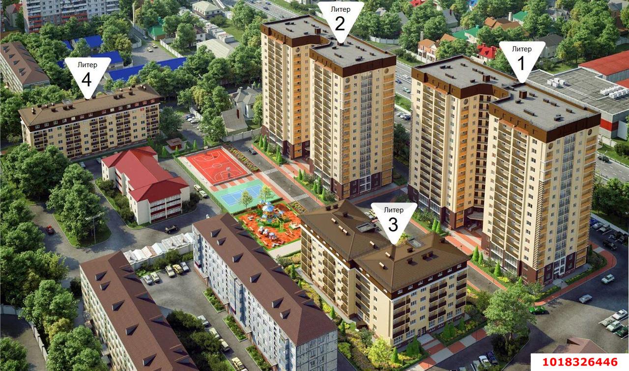 Фото №1: Студия 38&nbsp;м² - Берёзовый, Прикубанский внутригородской округ, Витаминкомбинат, мкр. жилой комплекс Берёзовый Парк, ул. Декоративная, 1/5к2