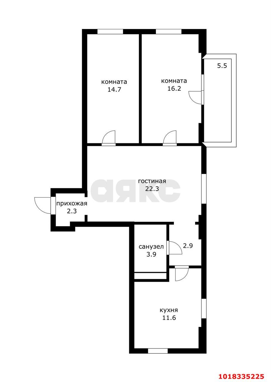 Фото №20: 2-комнатная квартира 80&nbsp;м², 11/17&nbsp;эт. - Краснодар, Карасунский внутригородской округ, мкр. ЖК Восточный Парк, ул. Трудовой Славы, 62Ак1