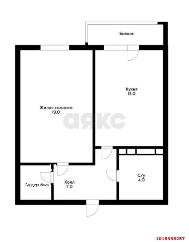 Фото №14: 1-комнатная квартира 42&nbsp;м², 11/19&nbsp;эт. - Краснодар, Карасунский внутригородской округ, мкр. Комсомольский, ул. Уральская, 162/4