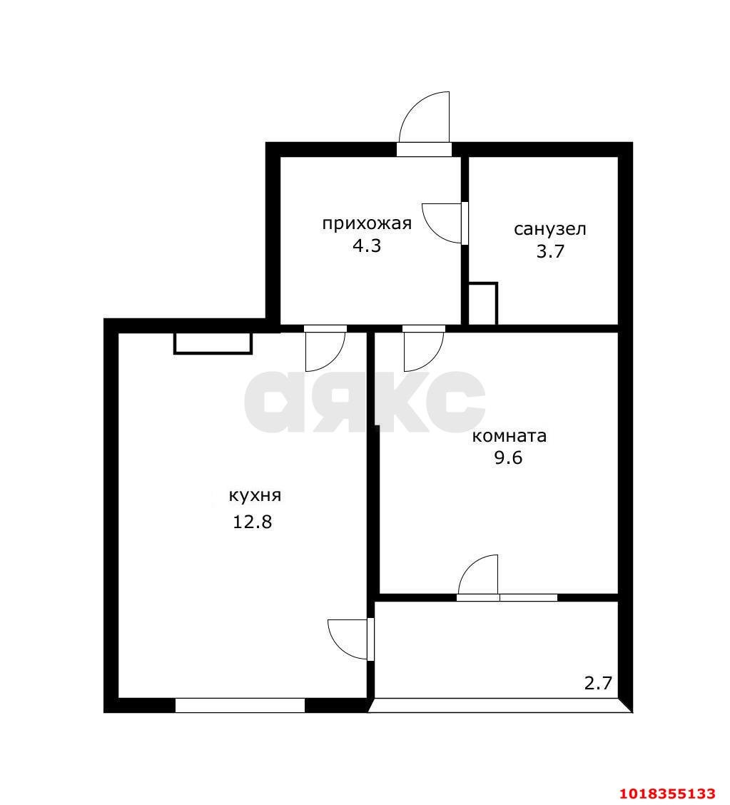Фото №8: 1-комнатная квартира 33&nbsp;м², 3/16&nbsp;эт. - Краснодар, Прикубанский внутригородской округ, мкр. жилой комплекс Самолёт-2, ул. Западный Обход, 57к3