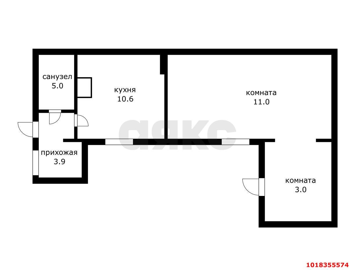 Фото №9: 2-комнатная квартира 35&nbsp;м², 1/1&nbsp;эт. - Краснодар, Центральный внутригородской округ, мкр. Центральный, ул. Красноармейская, 67