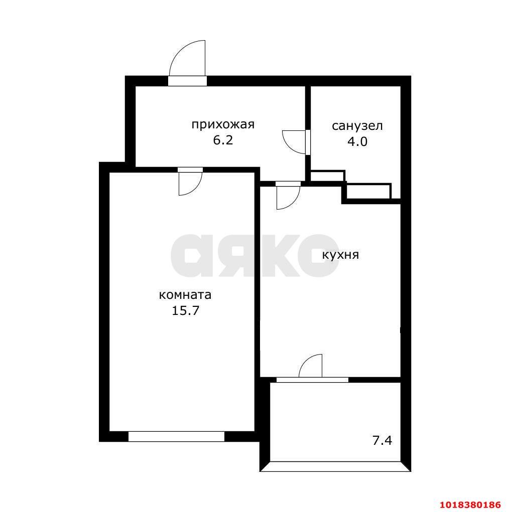 Фото №16: 1-комнатная квартира 41&nbsp;м², 14/19&nbsp;эт. - Краснодар, Прикубанский внутригородской округ, жилой комплекс Аксиома, мкр. Догма Парк, ул. Марины Цветаевой, 17к2