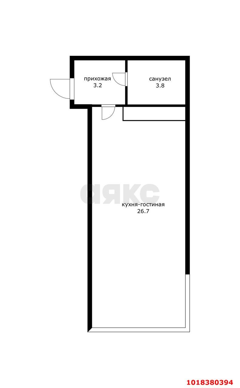 Фото №14: Студия 35&nbsp;м², 24/24&nbsp;эт. - Краснодар, Западный внутригородской округ, Фестивальный, мкр. ЖК Маршал, ул. Гаражная, 87