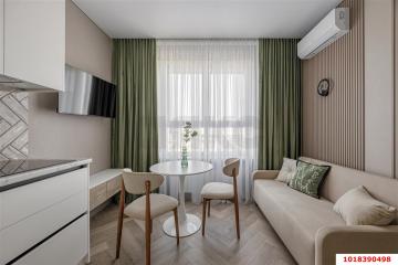 Фото №1: 1-комнатная квартира 38 м², 4/18 эт. - Краснодар, мкр. ЖК Архитектор, ул. Наставников, 12к1