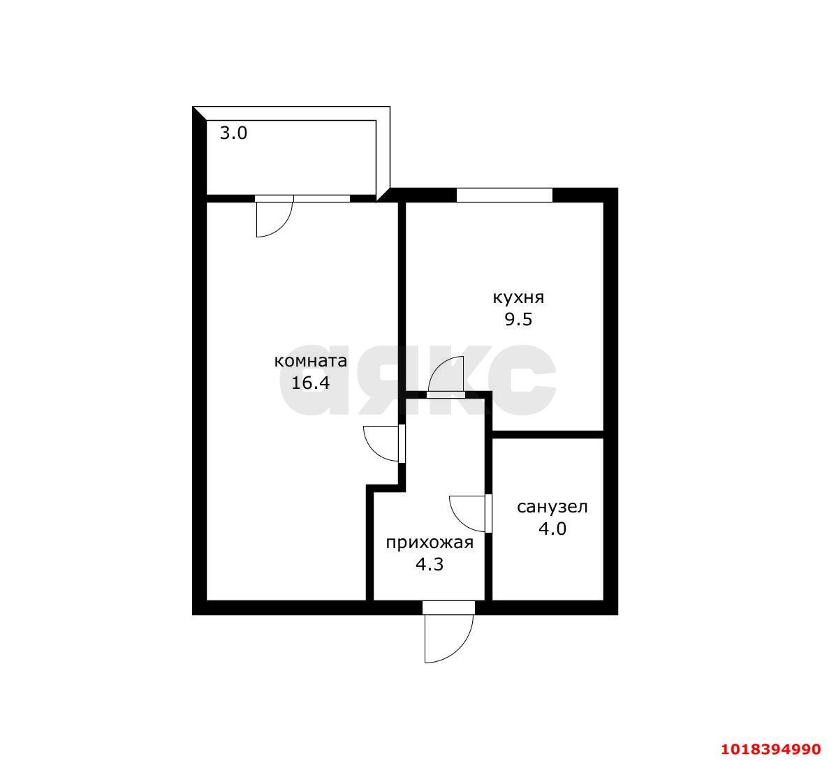 Фото №13: 1-комнатная квартира 34&nbsp;м², 5/5&nbsp;эт. - Новая Адыгея, мкр. жилой комплекс Родной Дом, ул. Бжегокайская, 31/3к3