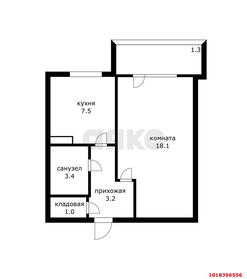 Фото №3: 1-комнатная квартира 33&nbsp;м², 3/5&nbsp;эт. - Белозёрный, мкр. Прикубанский внутригородской округ, 24/1