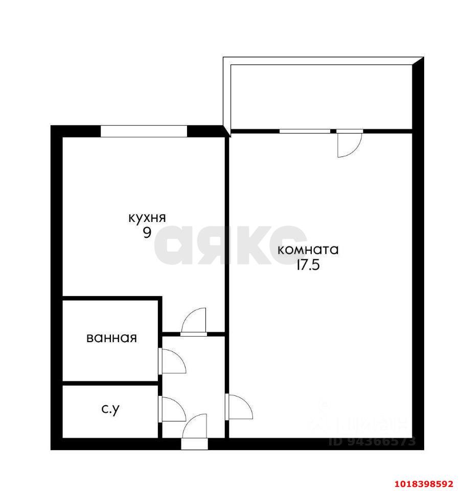 Фото №8: 1-комнатная квартира 32&nbsp;м², 6/9&nbsp;эт. - Краснодар, Западный внутригородской округ, мкр. Юбилейный, ул. 70-летия Октября, 8