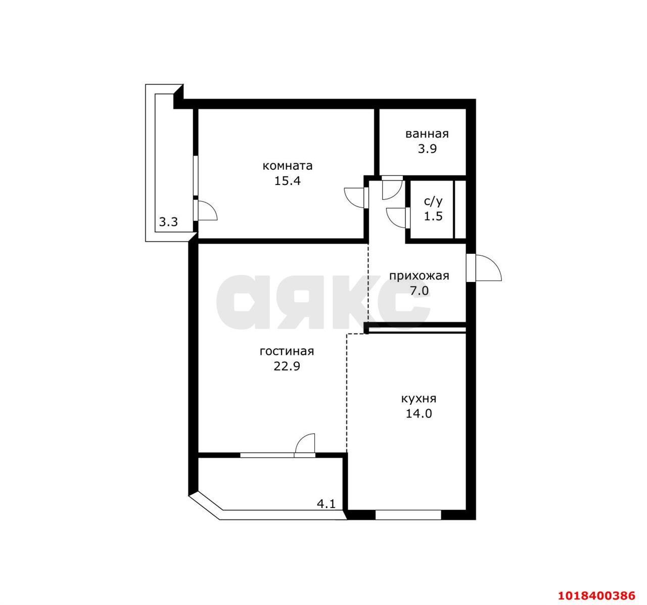 Фото №23: 2-комнатная квартира 72&nbsp;м², 15/22&nbsp;эт. - Краснодар, Центральный внутригородской округ, жилой комплекс имени Чехова, мкр. Дубинка, ул. имени Чехова, 4