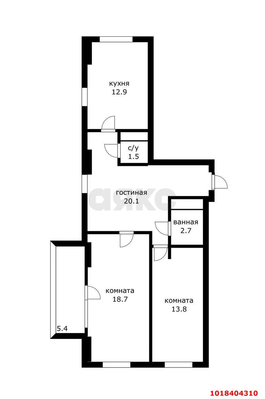 Фото №16: 2-комнатная квартира 75&nbsp;м², 10/17&nbsp;эт. - Краснодар, Карасунский внутригородской округ, Участок № 35, мкр. ЖК Грин Парк, ул. Дмитрия Благоева, 29к2