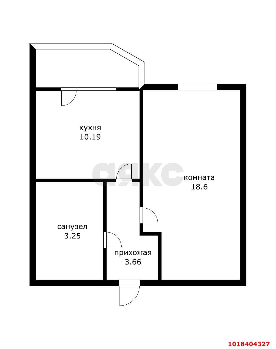 Фото №3: 1-комнатная квартира 39&nbsp;м², 3/4&nbsp;эт. - Знаменский, мкр. Карасунский внутригородской округ, ул. Гагарина, 6/6