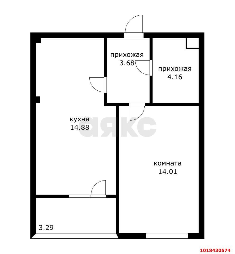 Фото №5: 1-комнатная квартира 36&nbsp;м², 1/10&nbsp;эт. - Краснодар, Прикубанский внутригородской округ, мкр. Славянский, ул. Заполярная, 37к5