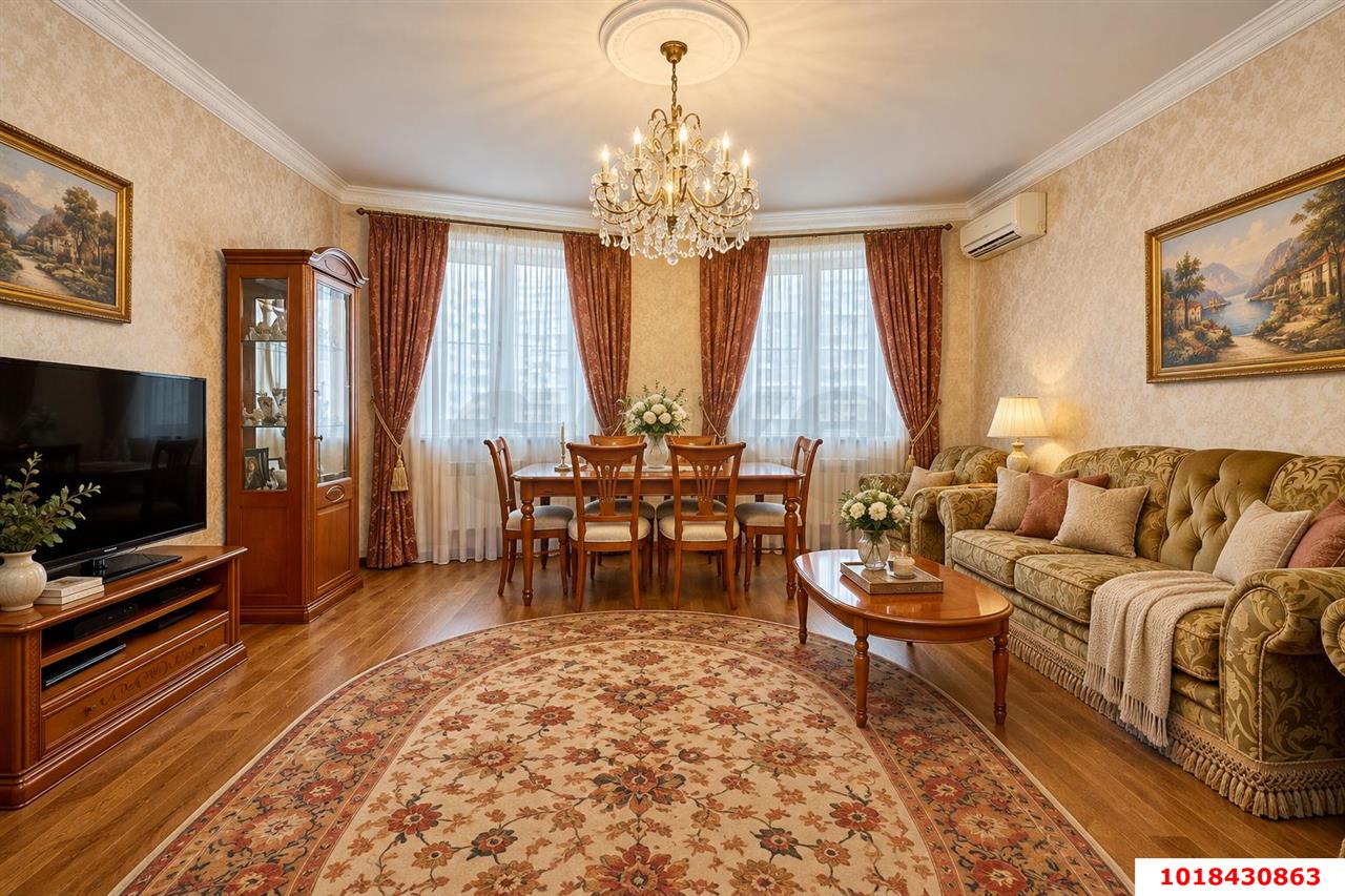 Фото №4: 3-комнатная квартира 124&nbsp;м², 8/16&nbsp;эт. - Краснодар, Западный внутригородской округ, мкр. Фестивальный, ул. Монтажников, 10