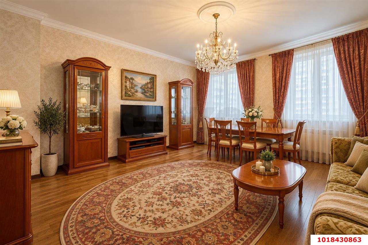 Фото №7: 3-комнатная квартира 124&nbsp;м², 8/16&nbsp;эт. - Краснодар, Западный внутригородской округ, мкр. Фестивальный, ул. Монтажников, 10