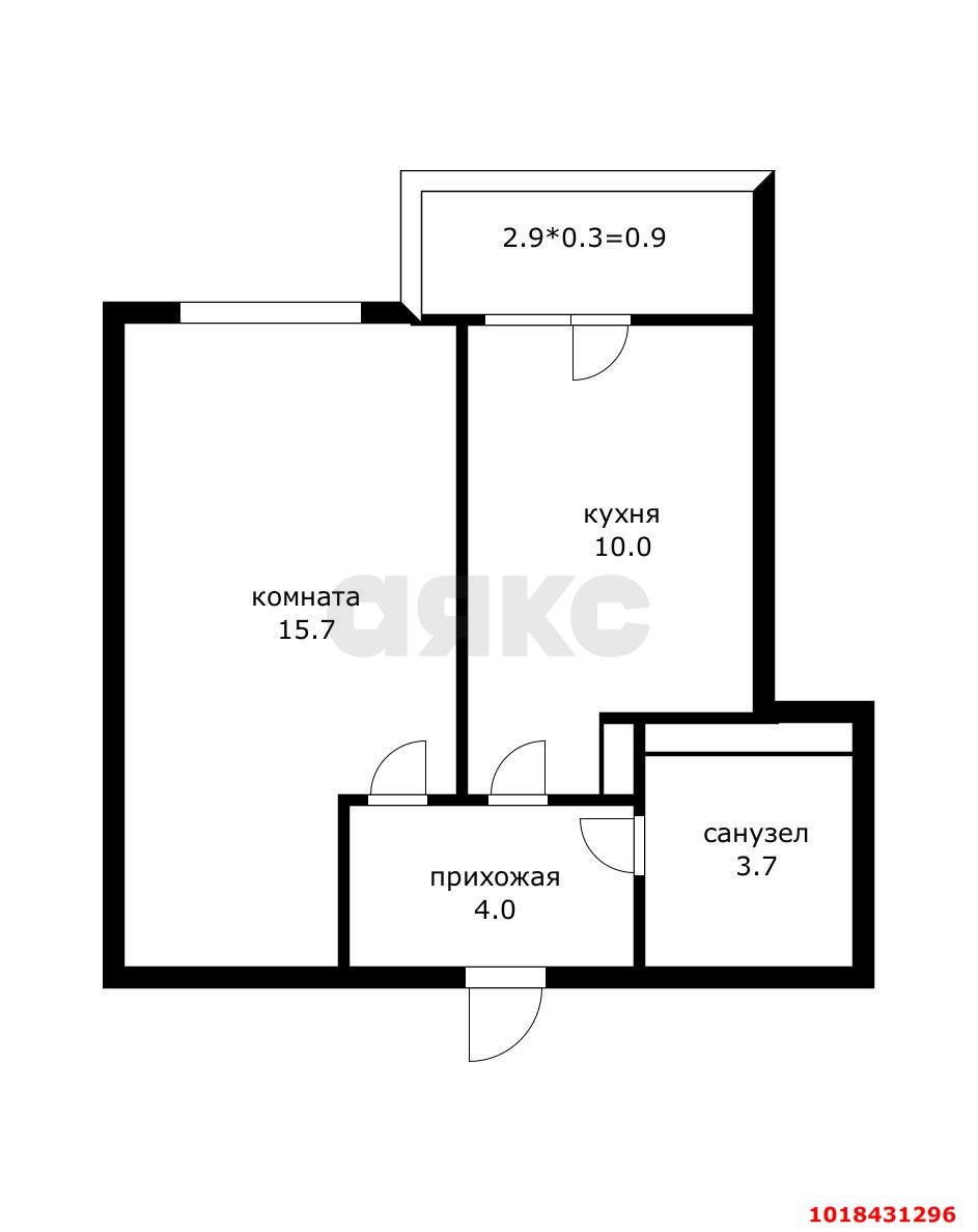 Фото №14: 1-комнатная квартира 34&nbsp;м², 7/12&nbsp;эт. - Краснодар, Прикубанский внутригородской округ, мкр. ЖК Красная Площадь, ул. имени Мурата Ахеджака, 12к7
