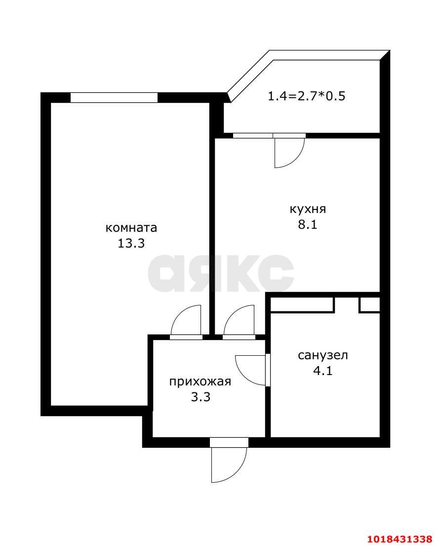 Фото №10: 1-комнатная квартира 29&nbsp;м², 9/9&nbsp;эт. - Краснодар, Прикубанский внутригородской округ, мкр. жилой комплекс Спортивная Деревня, ул. имени Генерала Корнилова, 16